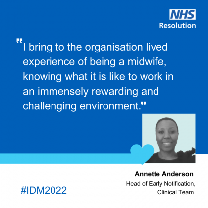 Quote from Annette Anderson, Head of Early Notification Clinical Team for #IDM2022