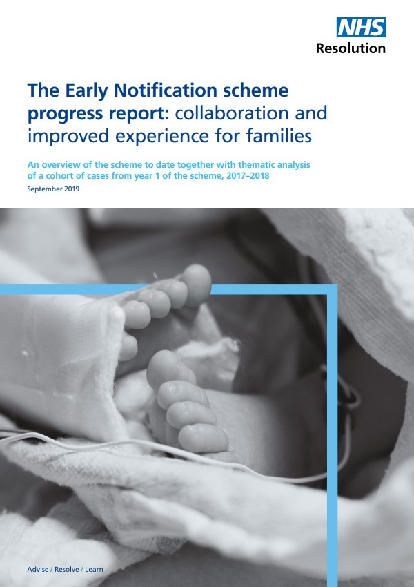 The Early Notification scheme progress report front cover