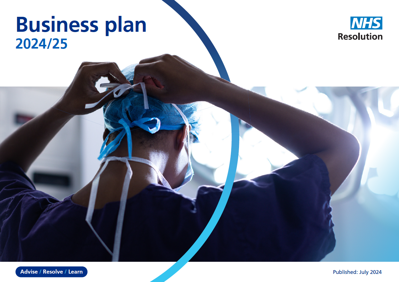 Front cover of the business plan for 2024/25