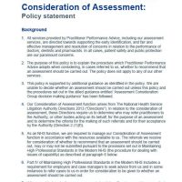 Read more: Consideration of assessment policy statement