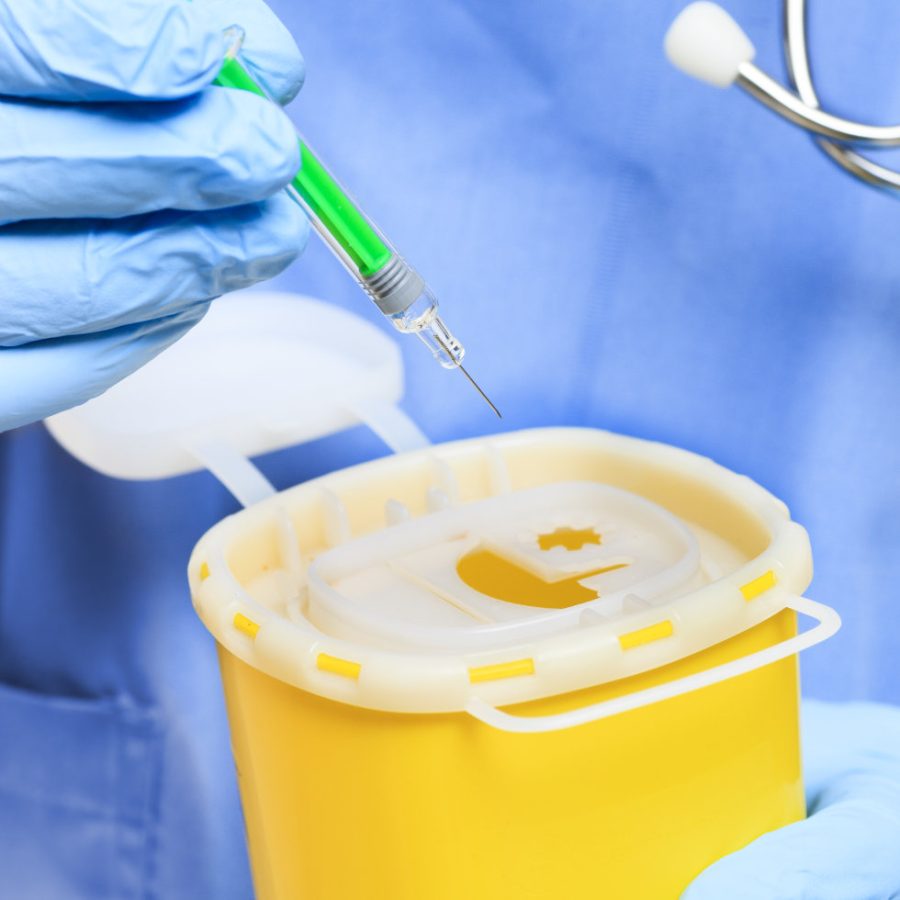 Picture of Disposal Container and Syringe