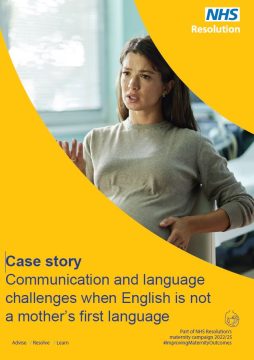 Link to Communication and language challenges when English is not a mother’s first language resource