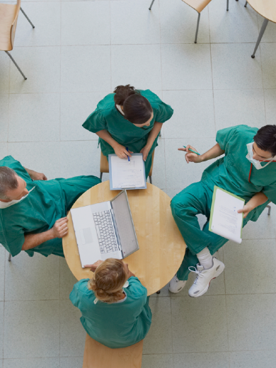 medical professionals having a meeting